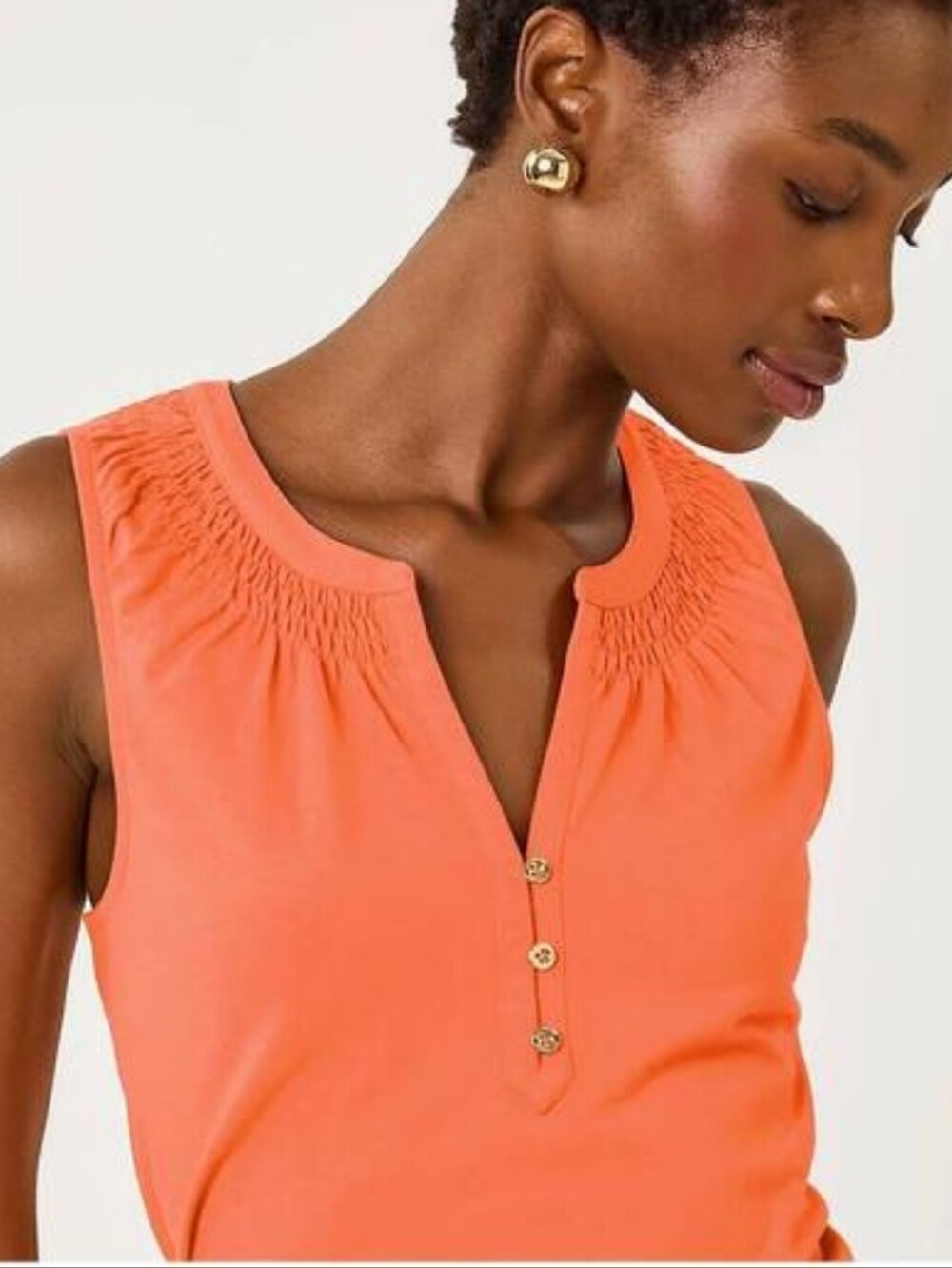 NEW Lilly Pulitzer ESSIE Top Sunset Orange Large